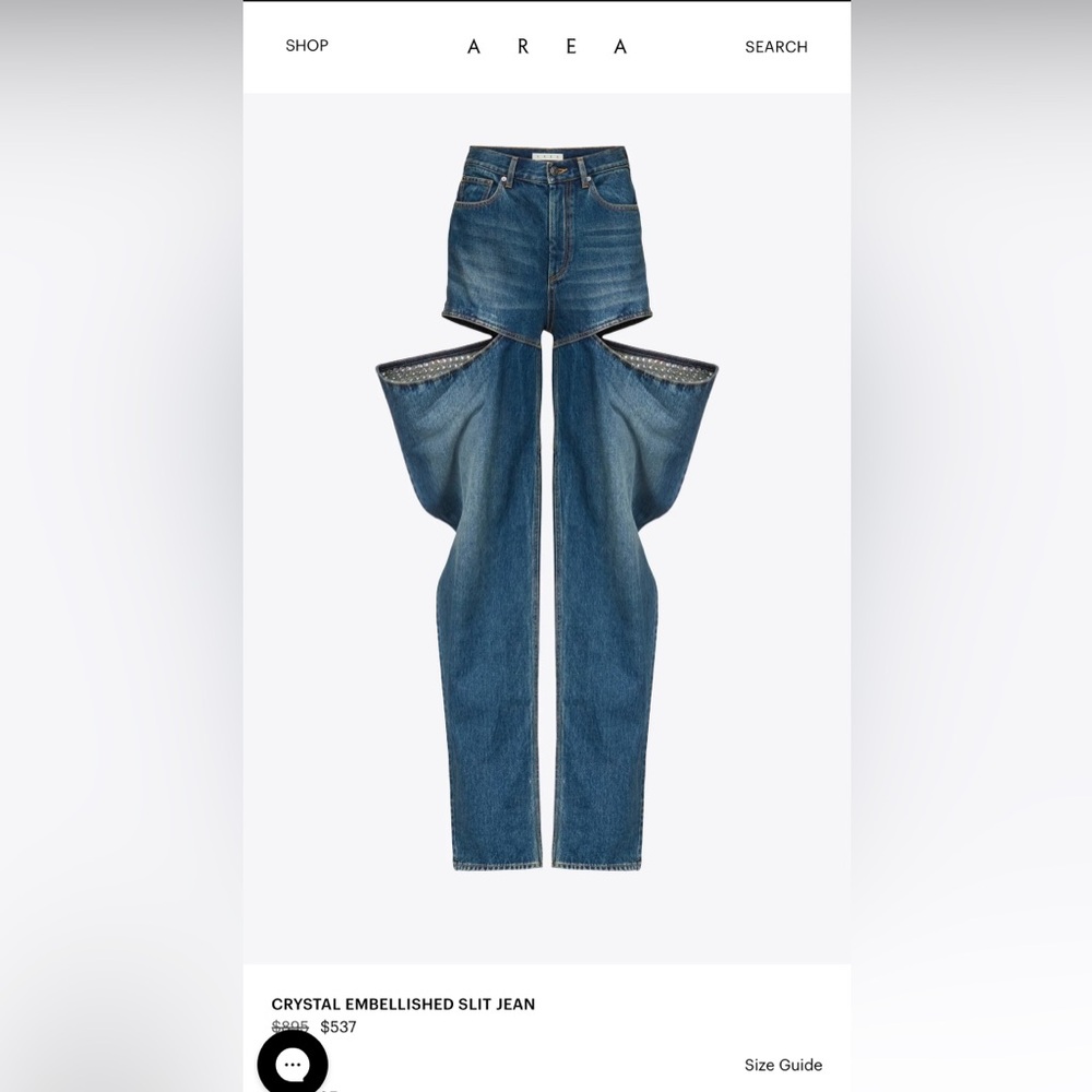 Authentic AREA jeans.
